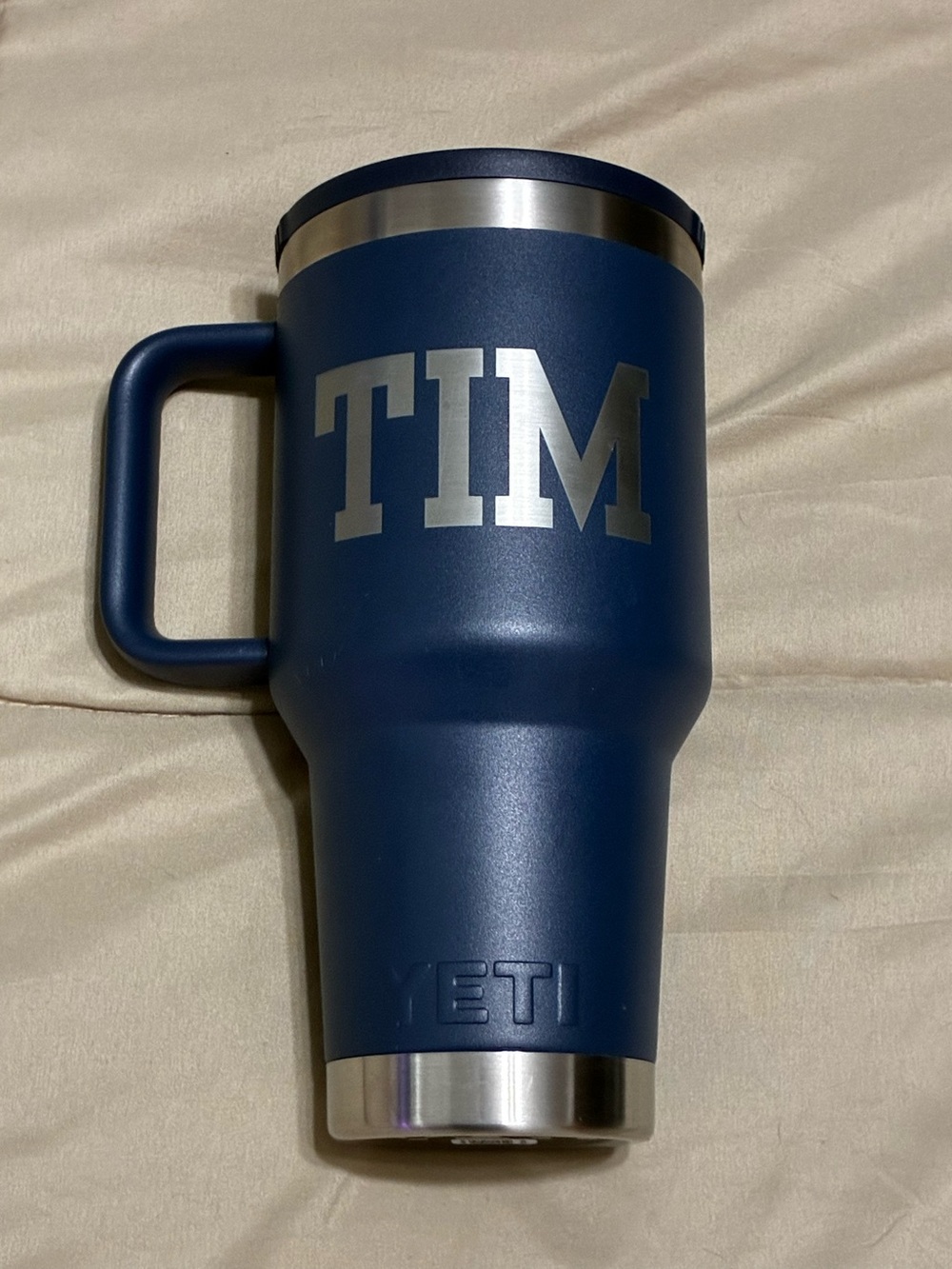 YETI Rambler 30oz Navy Blue Customized Stainless Tumbler